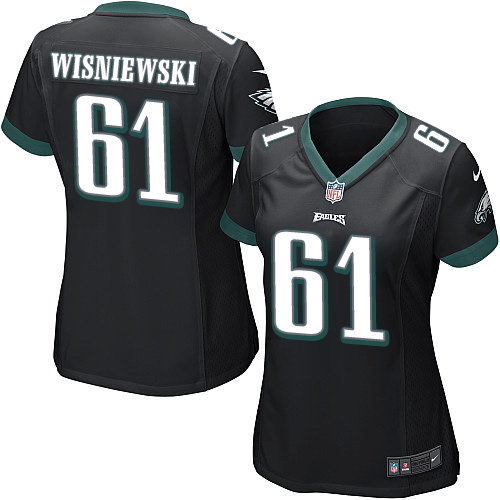 Women's Elite Stefen Wisniewski Nike Jersey Black Alternate - #61 NFL Philadelphia Eagles